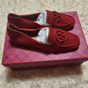 Tory burch metal millar 15mm loafer nat suede